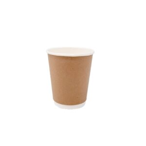 250ml Double Wall Smooth Kraft Coffee Cups (NOT ECO)