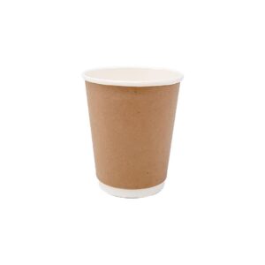350ml Double Wall Smooth Kraft Coffee Cups (NOT ECO)