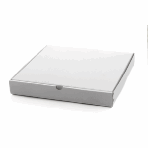 Corrugated White Pizza Box 10 x 10 x 1.5 - 50