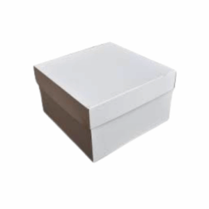 14 Inch Corrugated White Cake Box & Lid