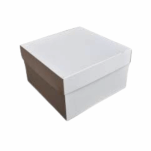 12 Inch Corrugated White Cake Box & Lid